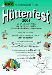 Plakatwerbung zum Httenfest 2001