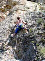 Klaus Birkel im Vorstieg - Cala Magrane